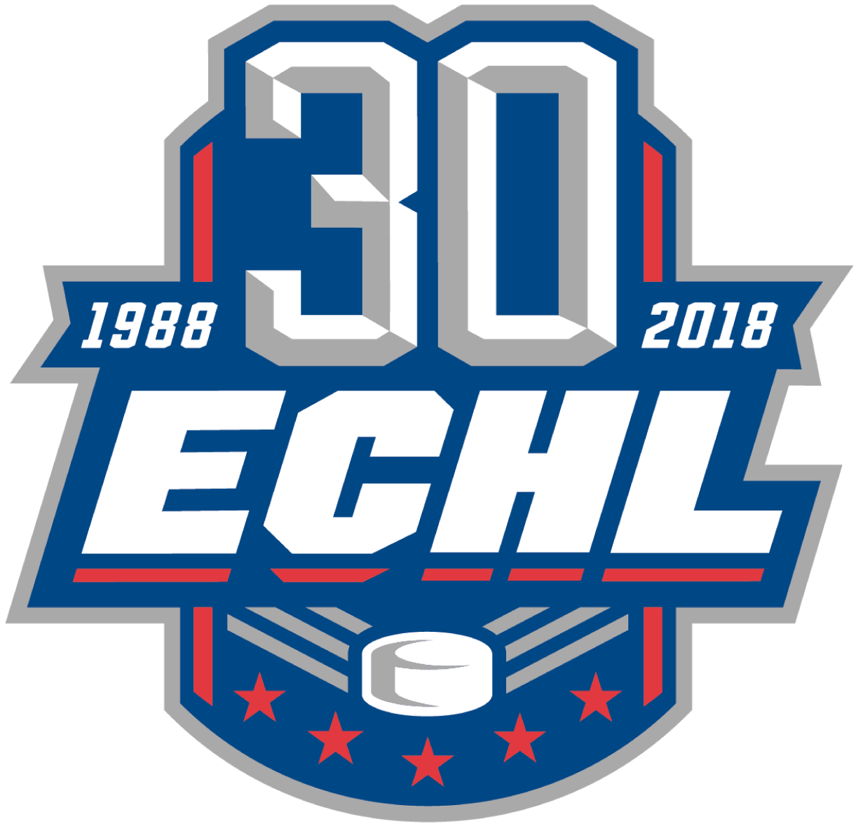 ECHL 2018 Anniversary Logo iron on transfers for clothing